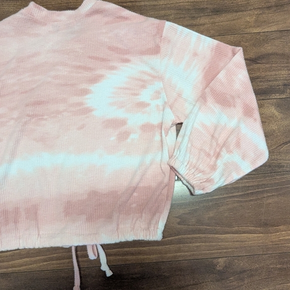 Pink Tie-Dye Long Sleeve Girl Top - Picture 4 of 8